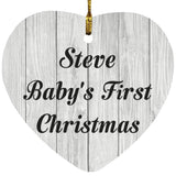 Steve Baby's First Christmas - Heart Ornament F