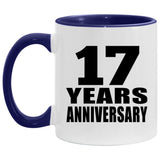 17th Anniversary 17 Years - 11oz Accent Mug Purple