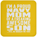 Proud Navy Mom Of Awesome Son - Drink Coaster