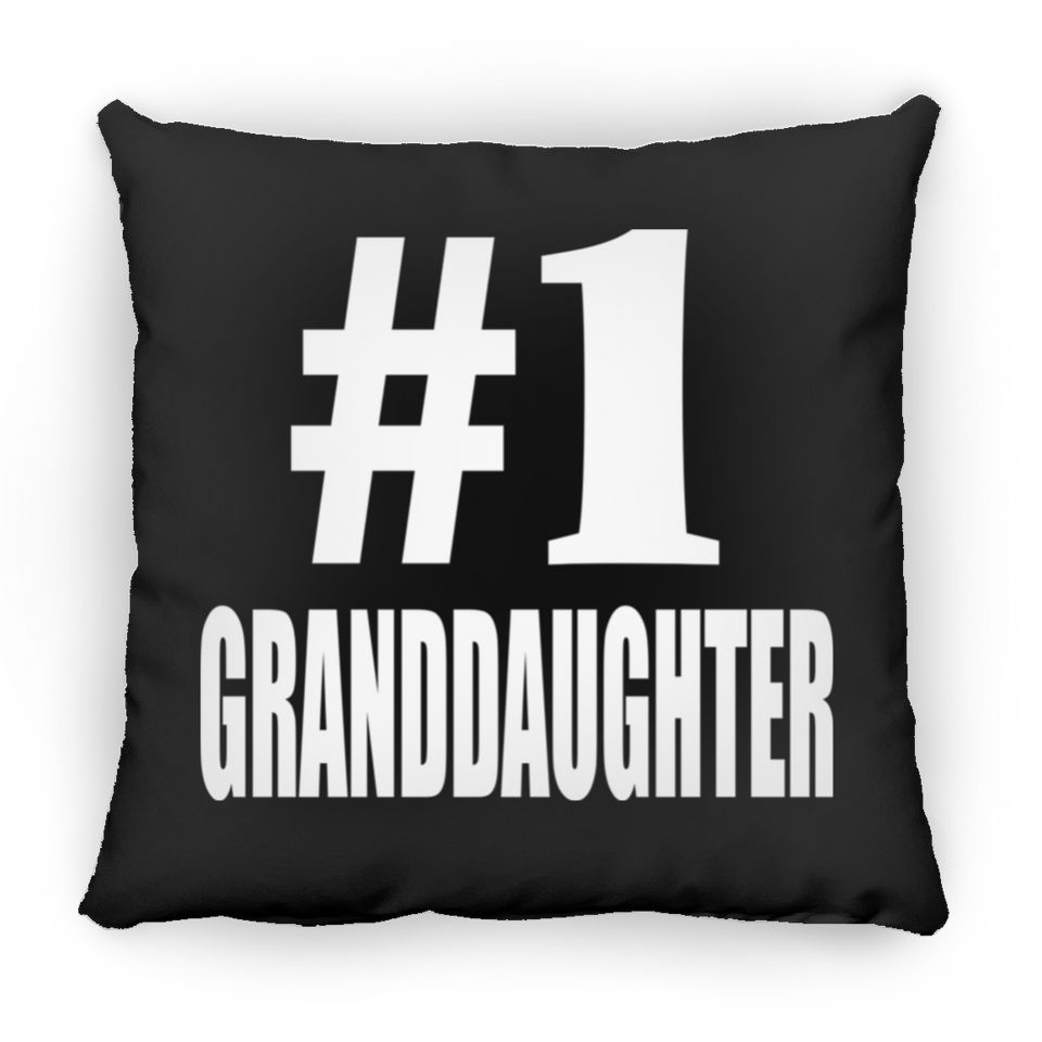 Number One #1 Granddaughter - Throw Pillow Black