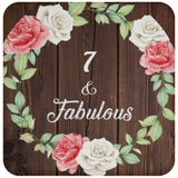 7th Birthday 7 & Fabulous - Drink Coaster A