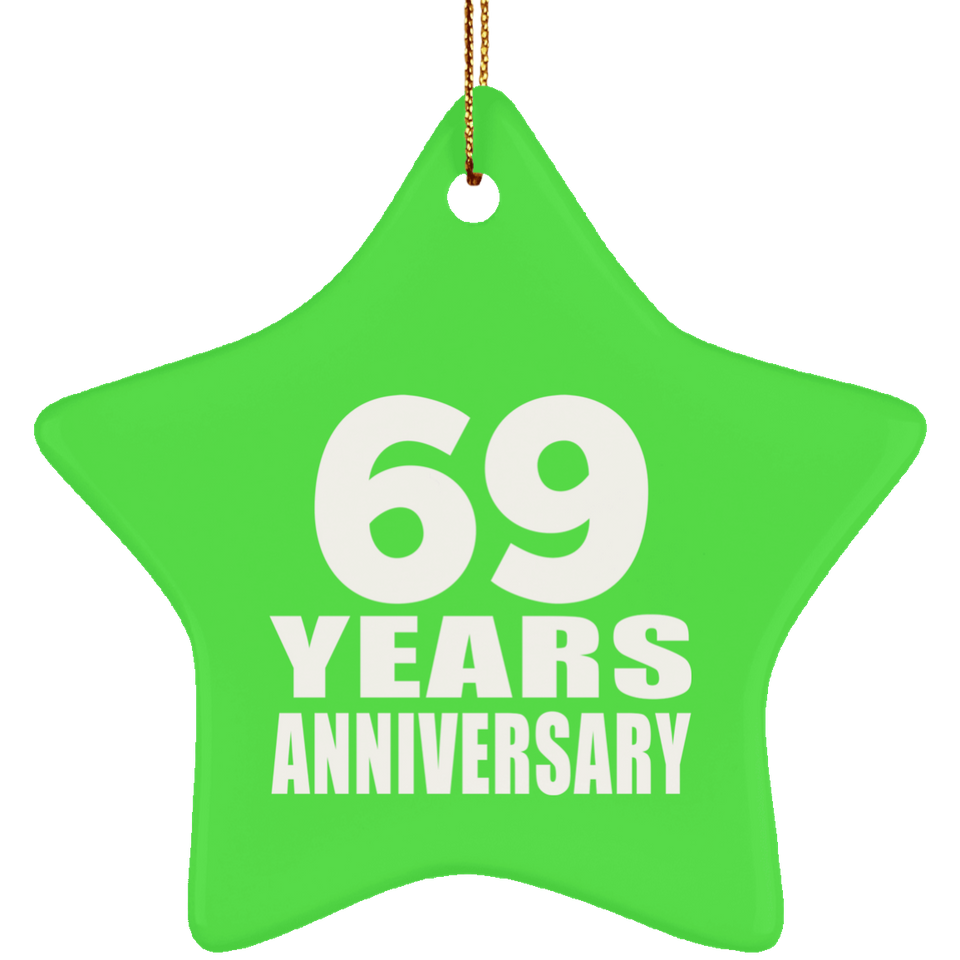 69th Anniversary 69 Years - Star Ornament