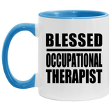 Blessed Occupational Therapist - 11oz Accent Mug Blue