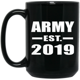 Army Established EST. 2019 - 15oz Coffee Mug Black