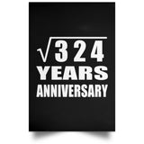18th Anniversary Square Root of 324 Years Anniversary - Poster Portrait