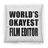 World's Okayest Film Editor - Throw Pillow