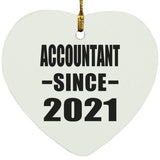 Accountant Since 2021 - Heart Ornament
