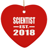 Scientist Established EST. 2018 - Heart Ornament