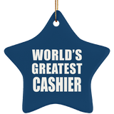 World's Greatest Cashier - Star Ornament