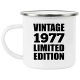 47th Birthday Vintage 1977 Limited Edition - 12oz Camping Mug