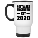 Software Engineer Established EST. 2020 - White Travel Mug