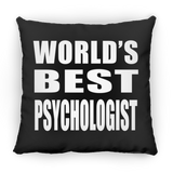 World's Best Psychologist - Throw Pillow Black
