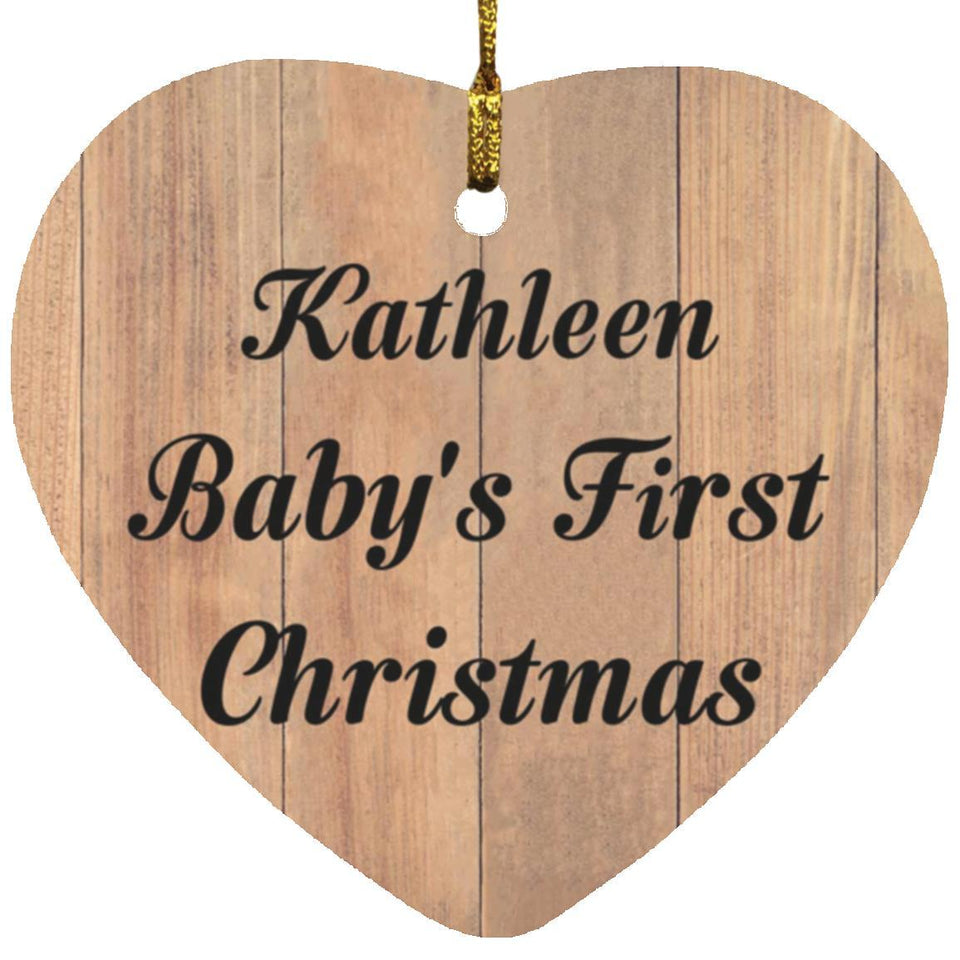 Kathleen Baby's First Christmas - Heart Ornament C