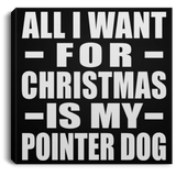 All I Want For Christmas Is My Pointer Dog - Canvas Square