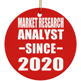 Market Research Analyst Since 2020 - Circle Ornament