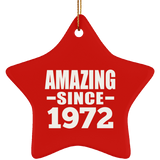 52nd Birthday Amazing Since 1972 - Star Ornament