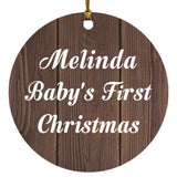 Melinda Baby's First Christmas - Circle Ornament D