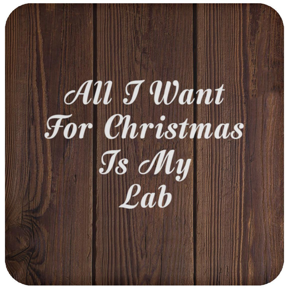 All I Want For Christmas Is My Lab - Drink Coaster D