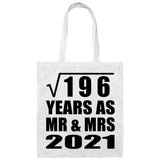 14th Anniversary Square Root of 196 Years As Mr & Mrs 2021 - Tote Bag White