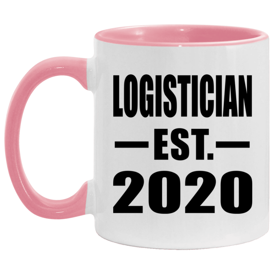 Logistician Established EST. 2020 - 11oz Accent Mug Pink
