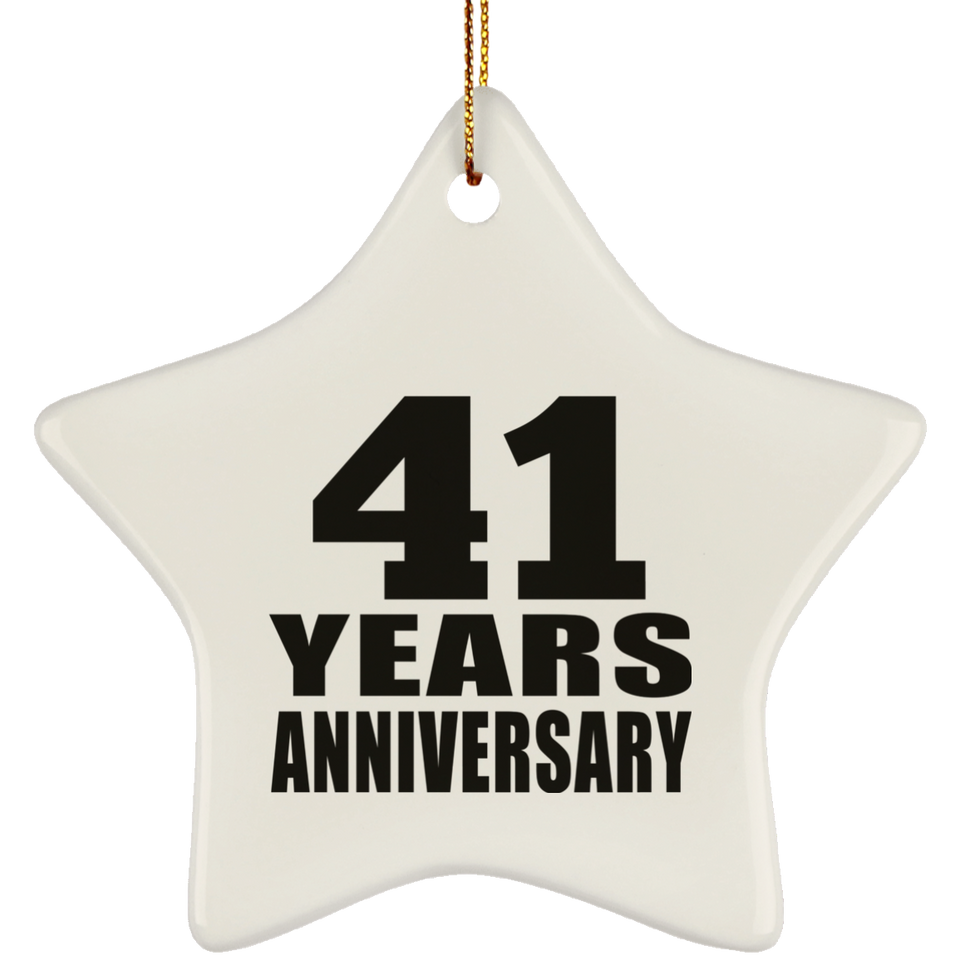 41st Anniversary 41 Years - Star Ornament