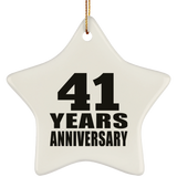 41st Anniversary 41 Years - Star Ornament