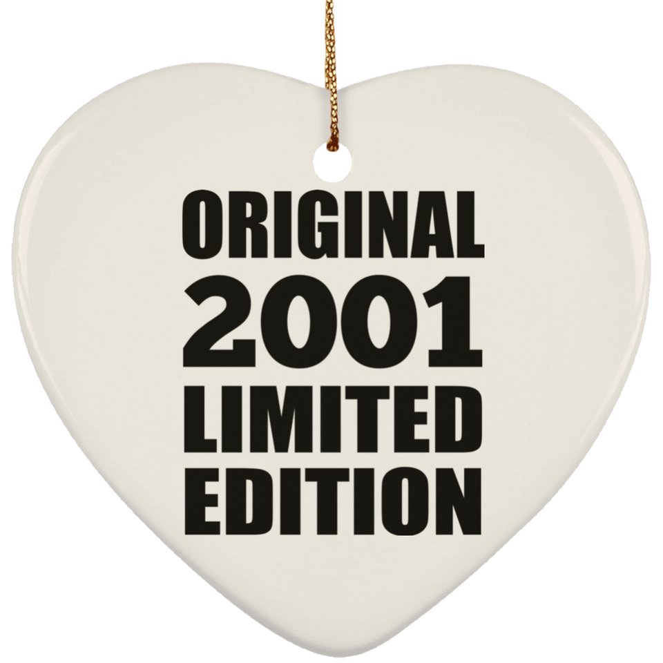 23rd Birthday Original 2001 Limited Edition - Heart Ornament