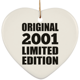 23rd Birthday Original 2001 Limited Edition - Heart Ornament