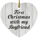 First Christmas With My Boyfriend - Heart Ornament F