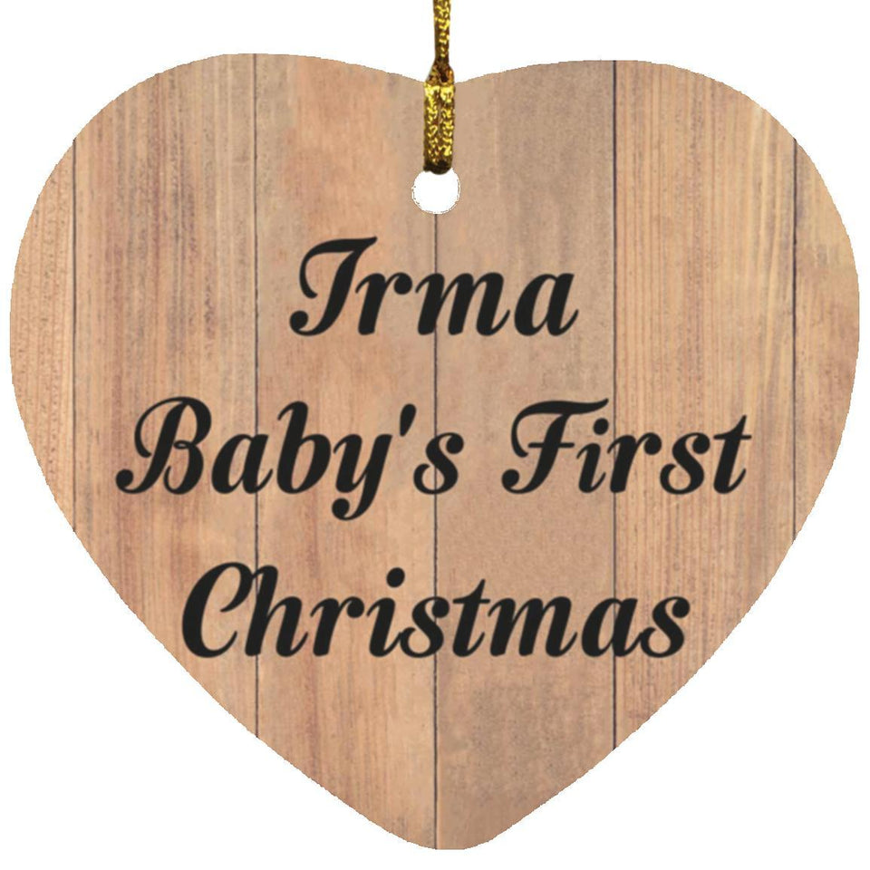 Irma Baby's First Christmas - Heart Ornament C