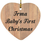Irma Baby's First Christmas - Heart Ornament C