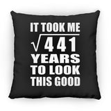 21st Birthday Took Square Root of 441 Years To Look Good - Throw Pillow Black