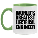 World's Greatest Electrical Engineer - 11oz Accent Mug Green
