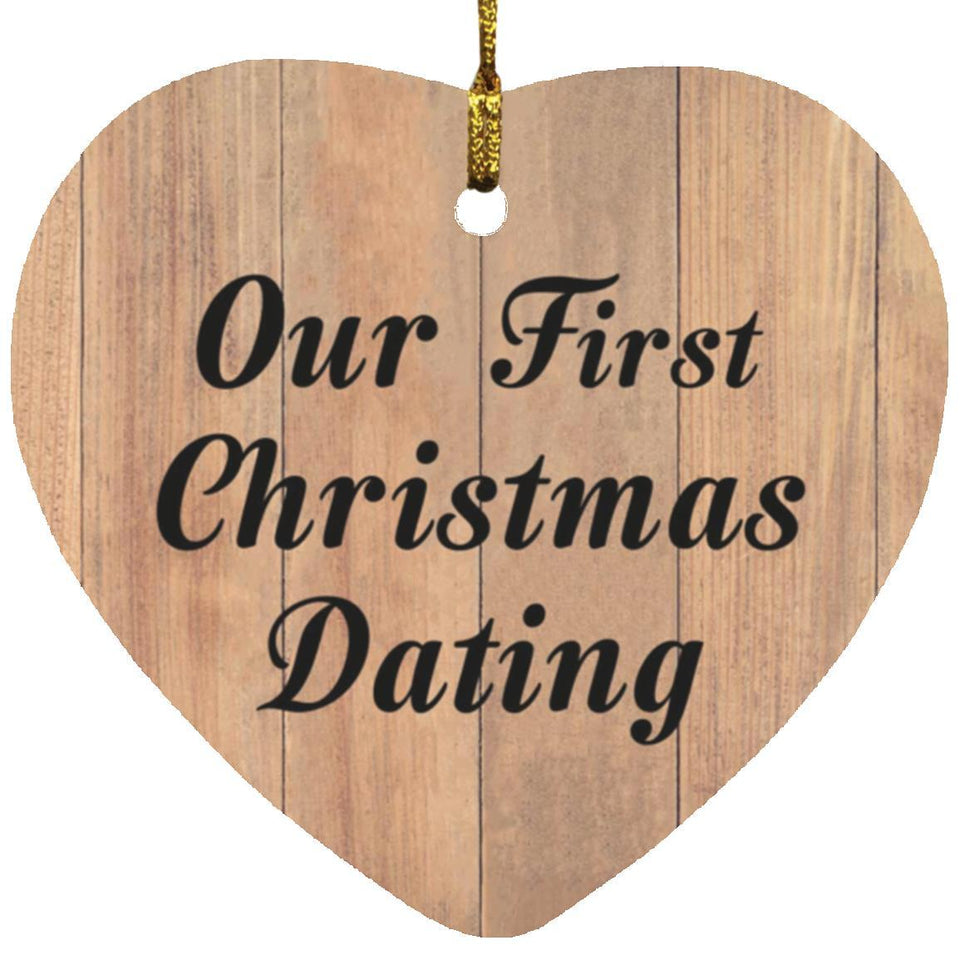 Our First Christmas Dating - Heart Ornament C