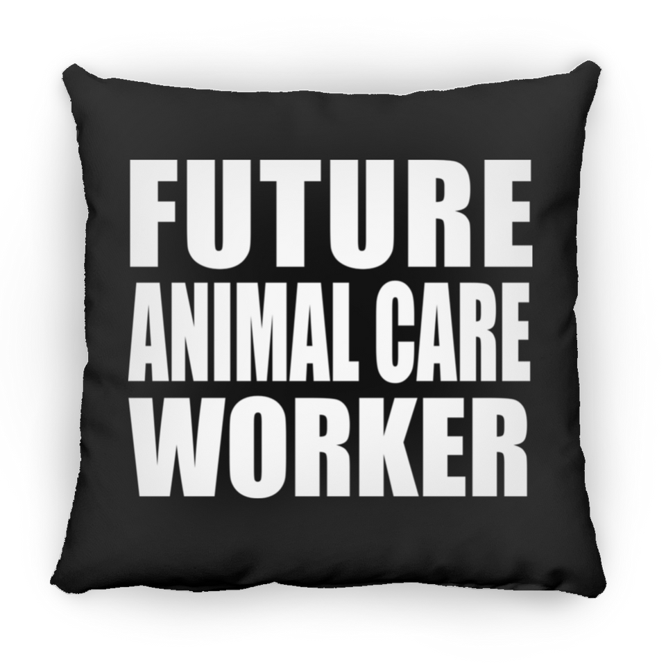 Future Animal Care Worker - Throw Pillow Black