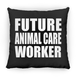 Future Animal Care Worker - Throw Pillow Black