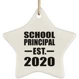 School Principal Established EST. 2020 - Star Ornament