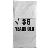 6th Birthday Square Root of 36 Years Old - Hand Towel