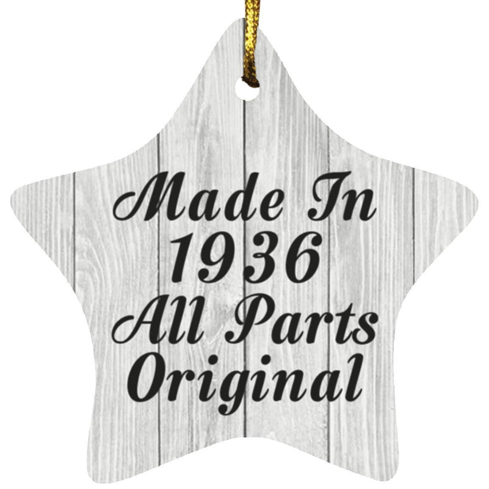 88th Birthday Made In 1936 All Parts Original - Star Ornament F