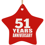 51st Anniversary 51 Years - Star Ornament