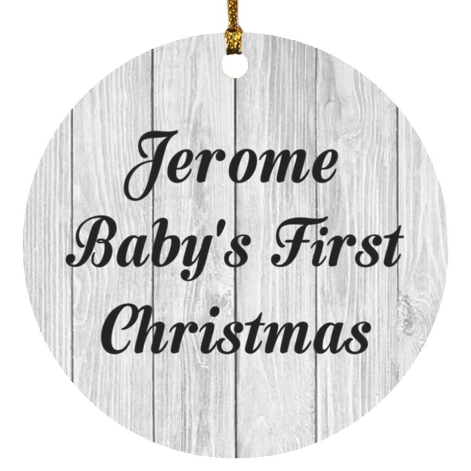 Jerome Baby's First Christmas - Circle Ornament F