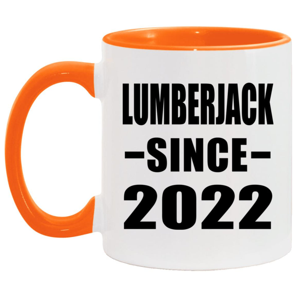 Lumberjack Since 2022 - 11oz Accent Mug Orange