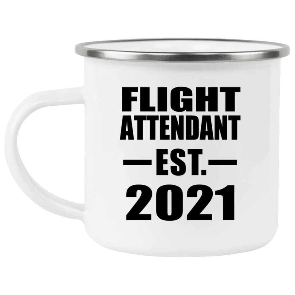 Flight Attendant Established EST. 2021 - 12oz Camping Mug