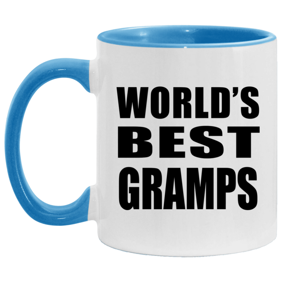 World's Best Gramps - 11oz Accent Mug Blue