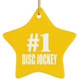 Number One #1 Disc Jockey - Star Ornament