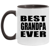 Best Grandpa Ever - 11oz Accent Mug Black