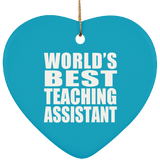 World's Best Teaching Assistant - Heart Ornament