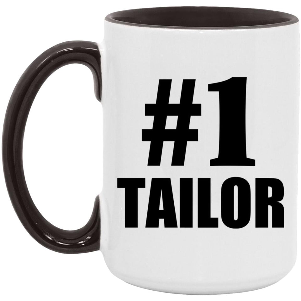 Number One #1 Tailor - 15oz Accent Mug Black