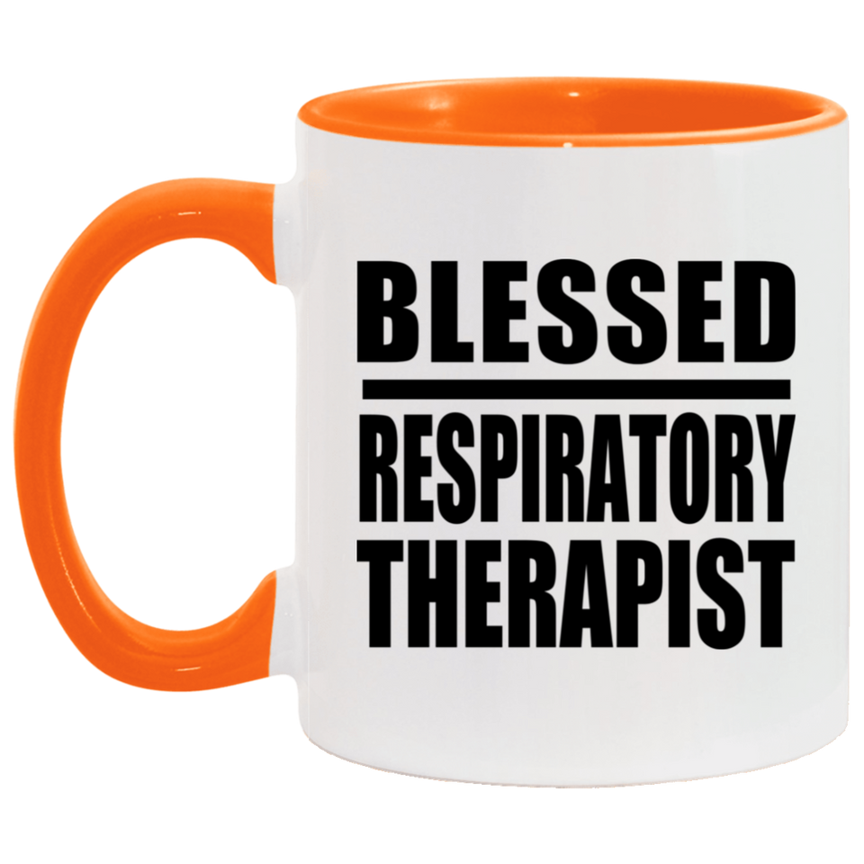 Blessed Respiratory Therapist - 11oz Accent Mug Orange