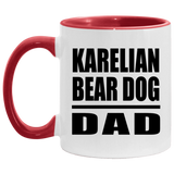 Karelian Bear Dog Dad - 11oz Accent Mug Red